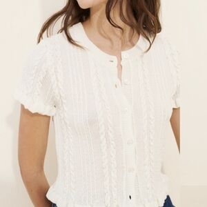 FLAT WHITE | Short-Sleeve Femme Cardigan